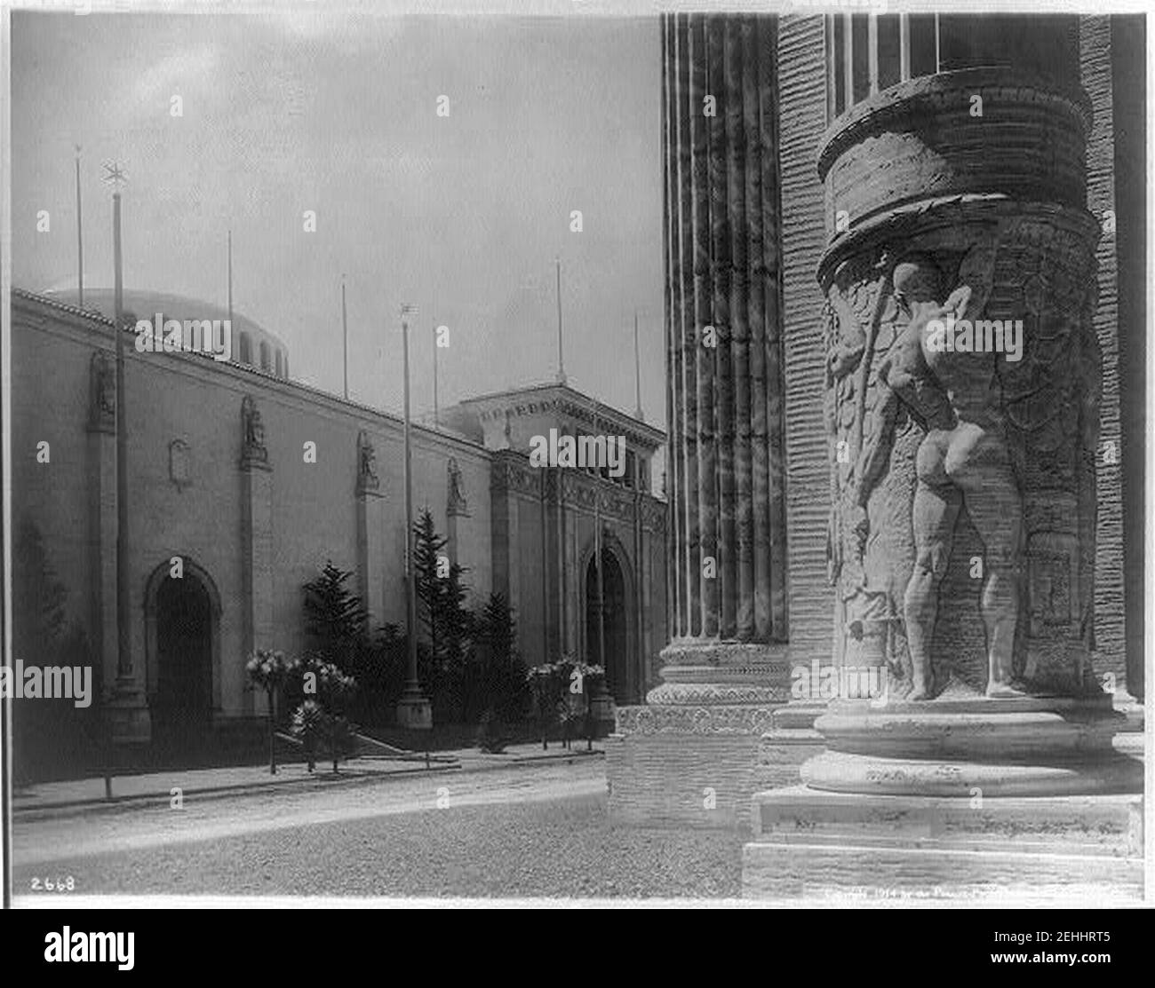 Panama-Pacific International Expostion in San Francisco, California, 1914, Avenue of Progress, showing Palace of Mines and Metallurgy Stock Photo