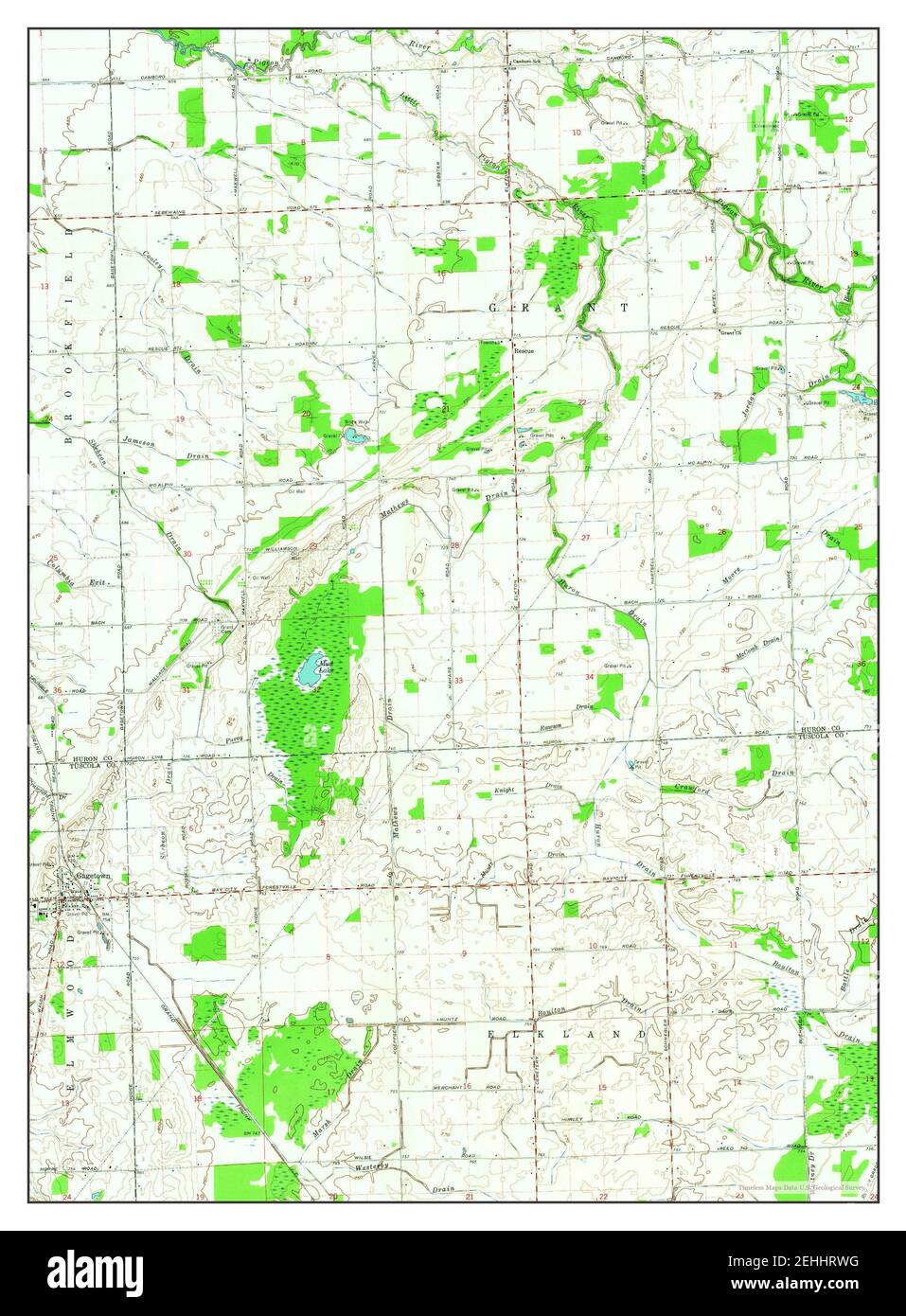 Gagetown, Michigan, map 1963, 124000, United States of America by