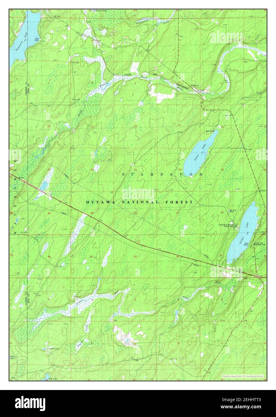 Golden Lake, Michigan, map 1981, 124000, United States of America by