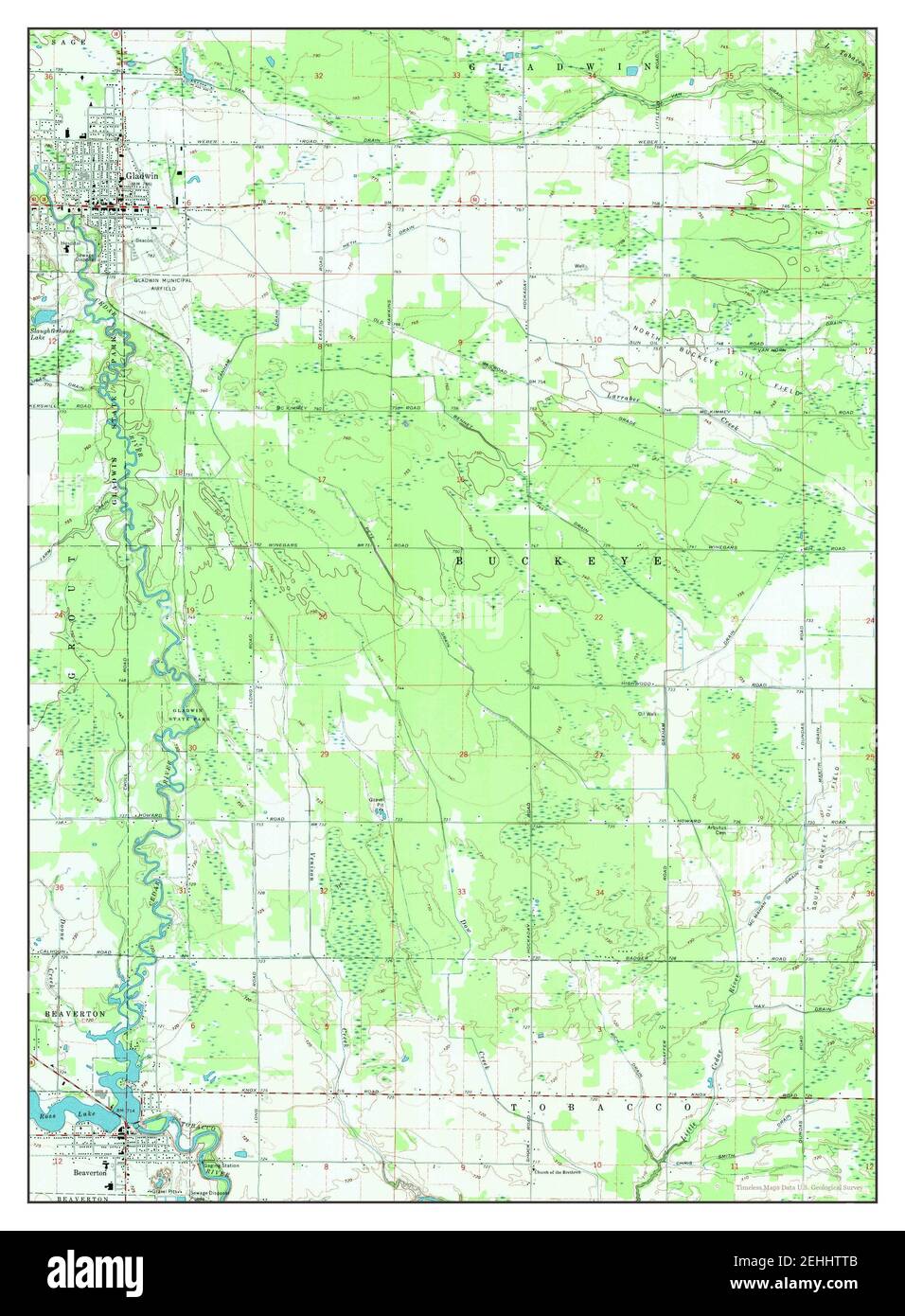 Gladwin michigan map hires stock photography and images Alamy