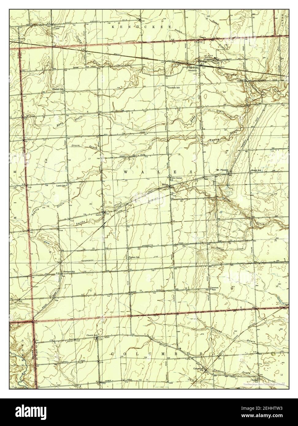 Goodells, Michigan, map 1939, 124000, United States of America by