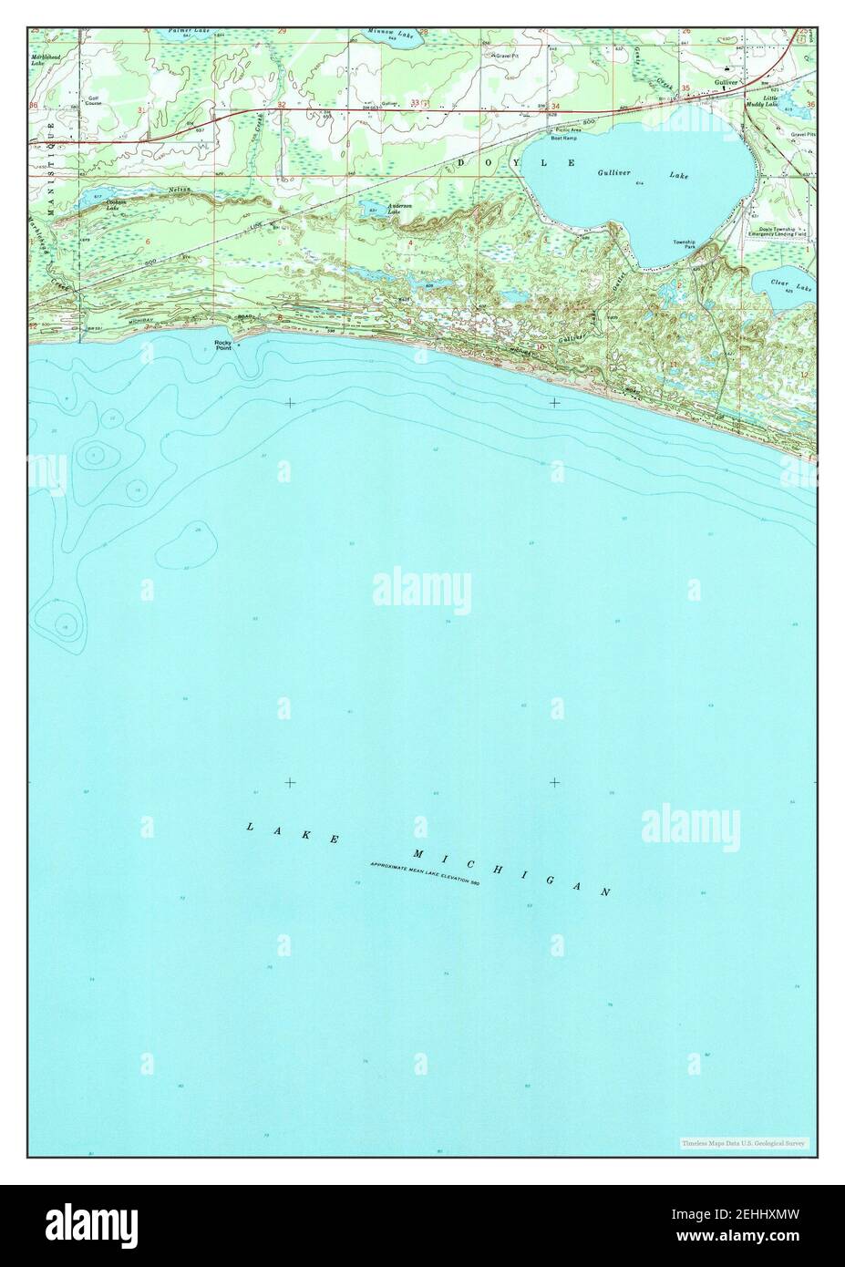 Gulliver michigan map Cut Out Stock Images & Pictures Alamy