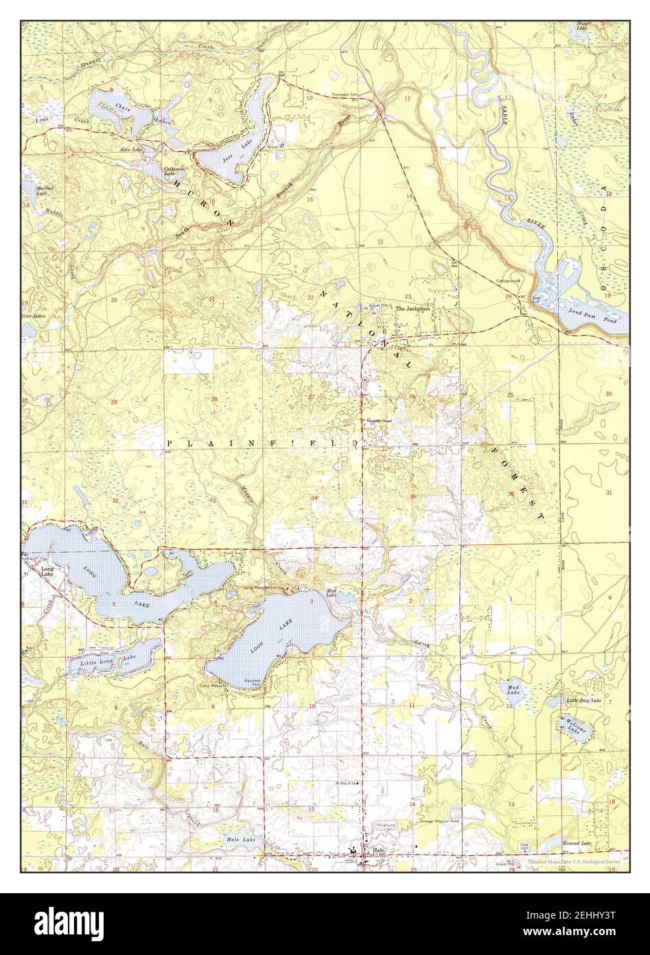 Hale, Michigan, map 1968, 124000, United States of America by Timeless