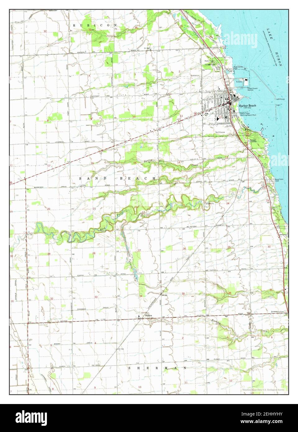 Harbor Beach, Michigan, map 1970, 124000, United States of America by