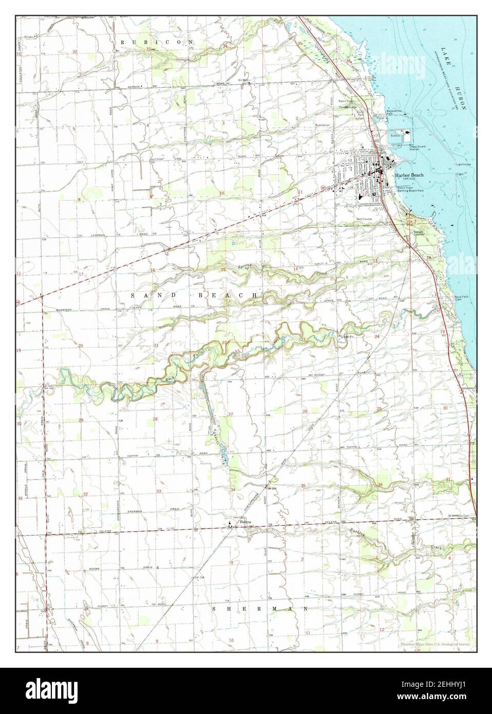 Harbor Beach, Michigan, map 1970, 124000, United States of America by