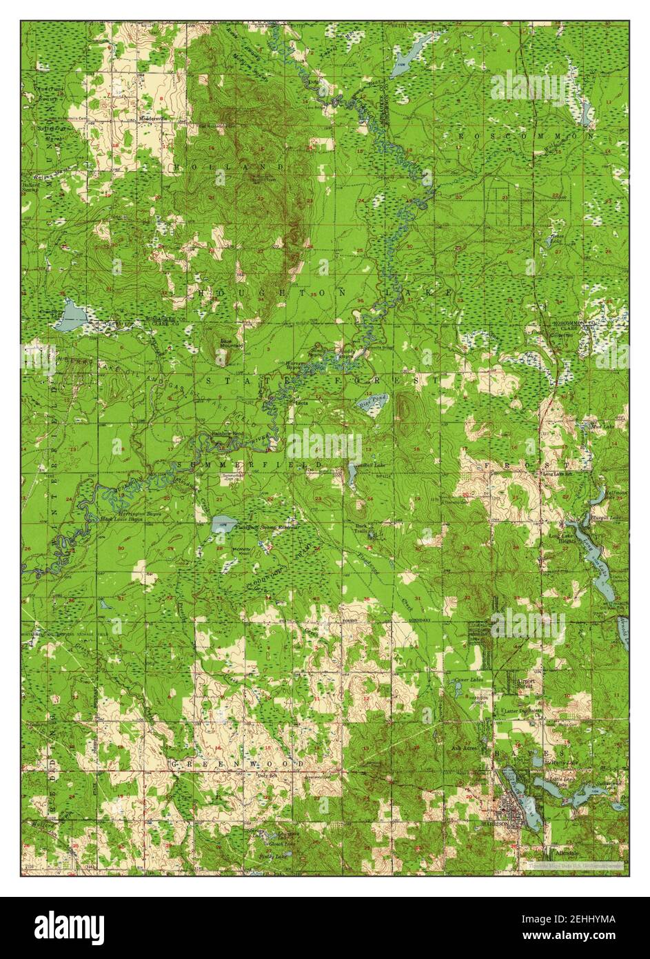 Harrison, Michigan, map 1957, 1:62500, United States of America by 