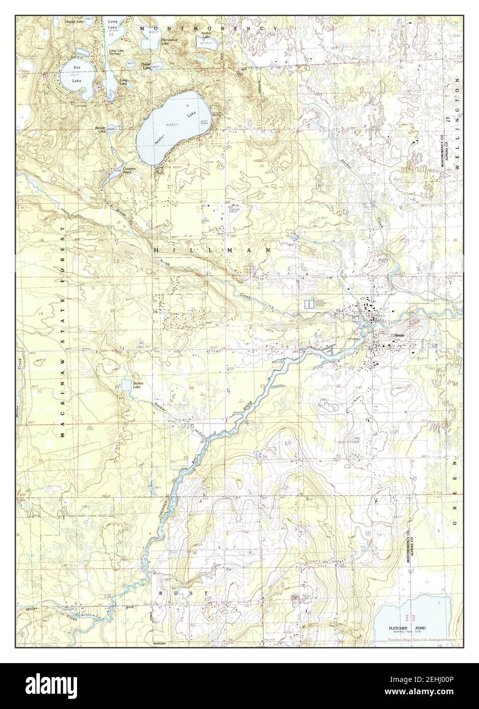 Hillman michigan map Cut Out Stock Images & Pictures Alamy