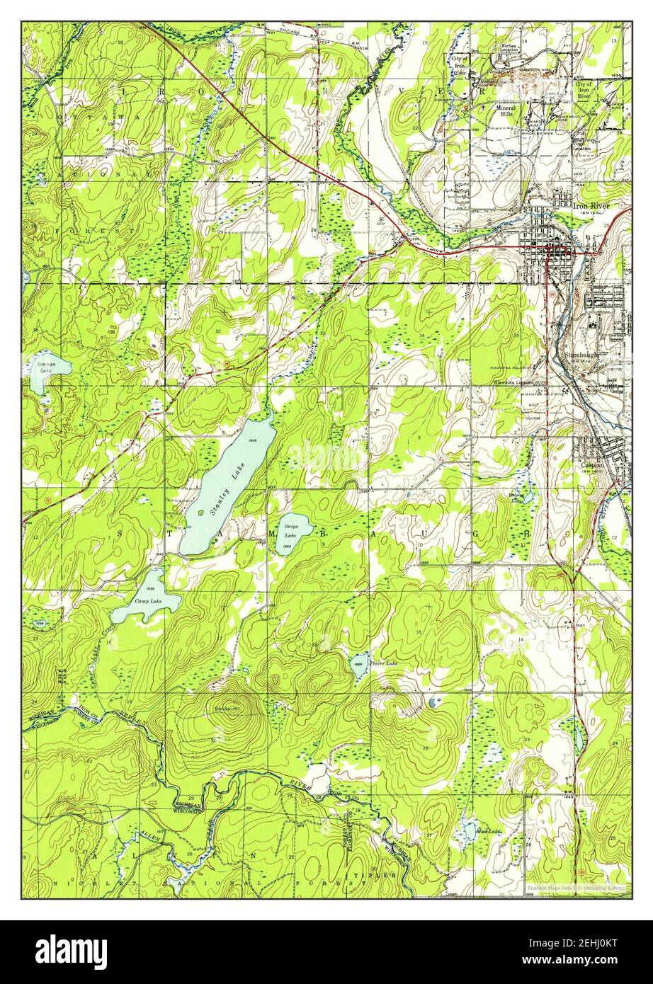 Iron River, Michigan, map 1944, 1:24000, United States of America by 