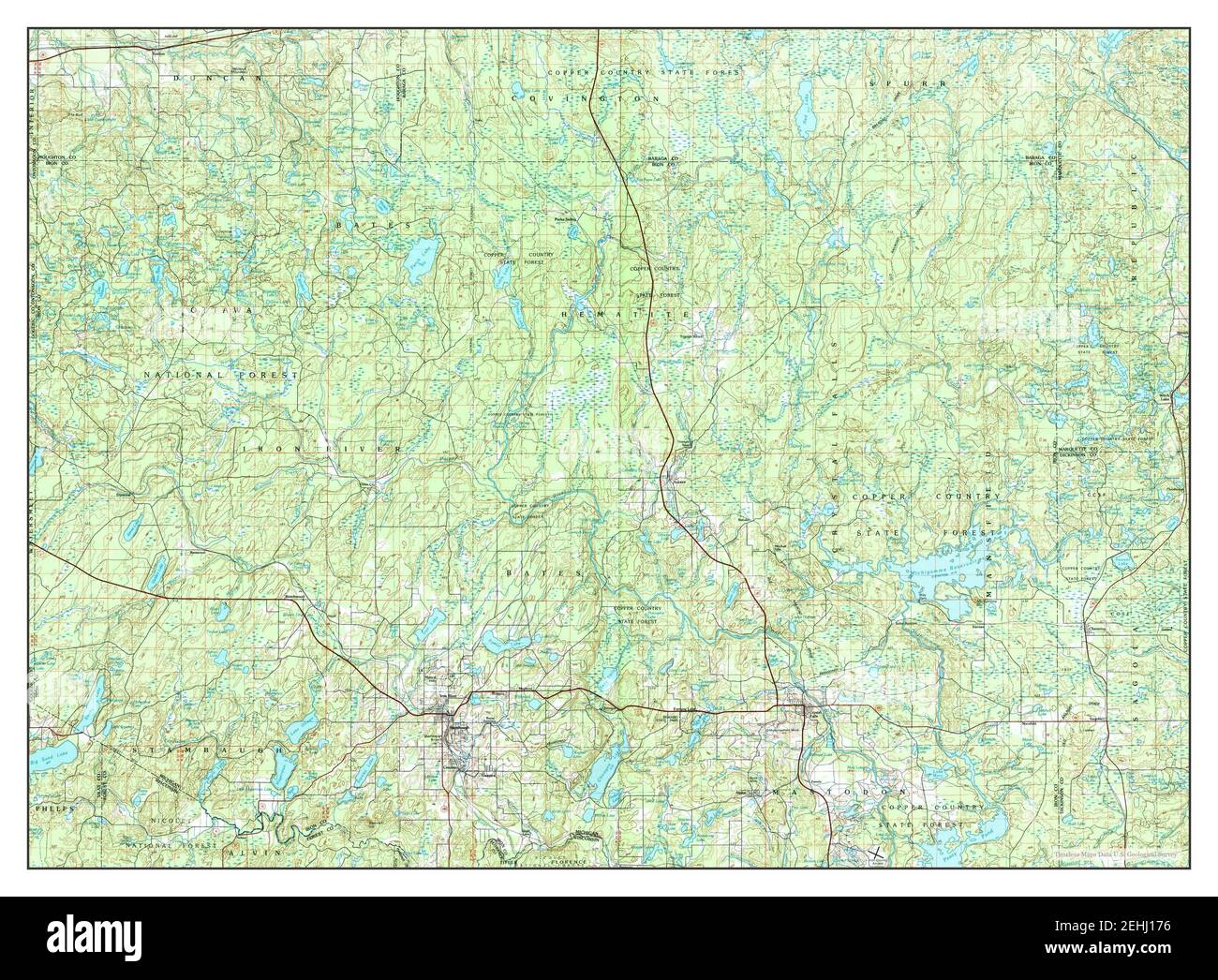 Map of iron river hires stock photography and images Alamy