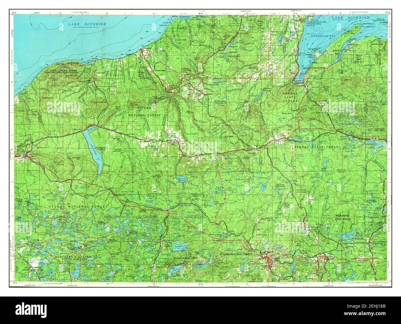 Iron River, Michigan, map 1967, 1:250000, United States of America by 