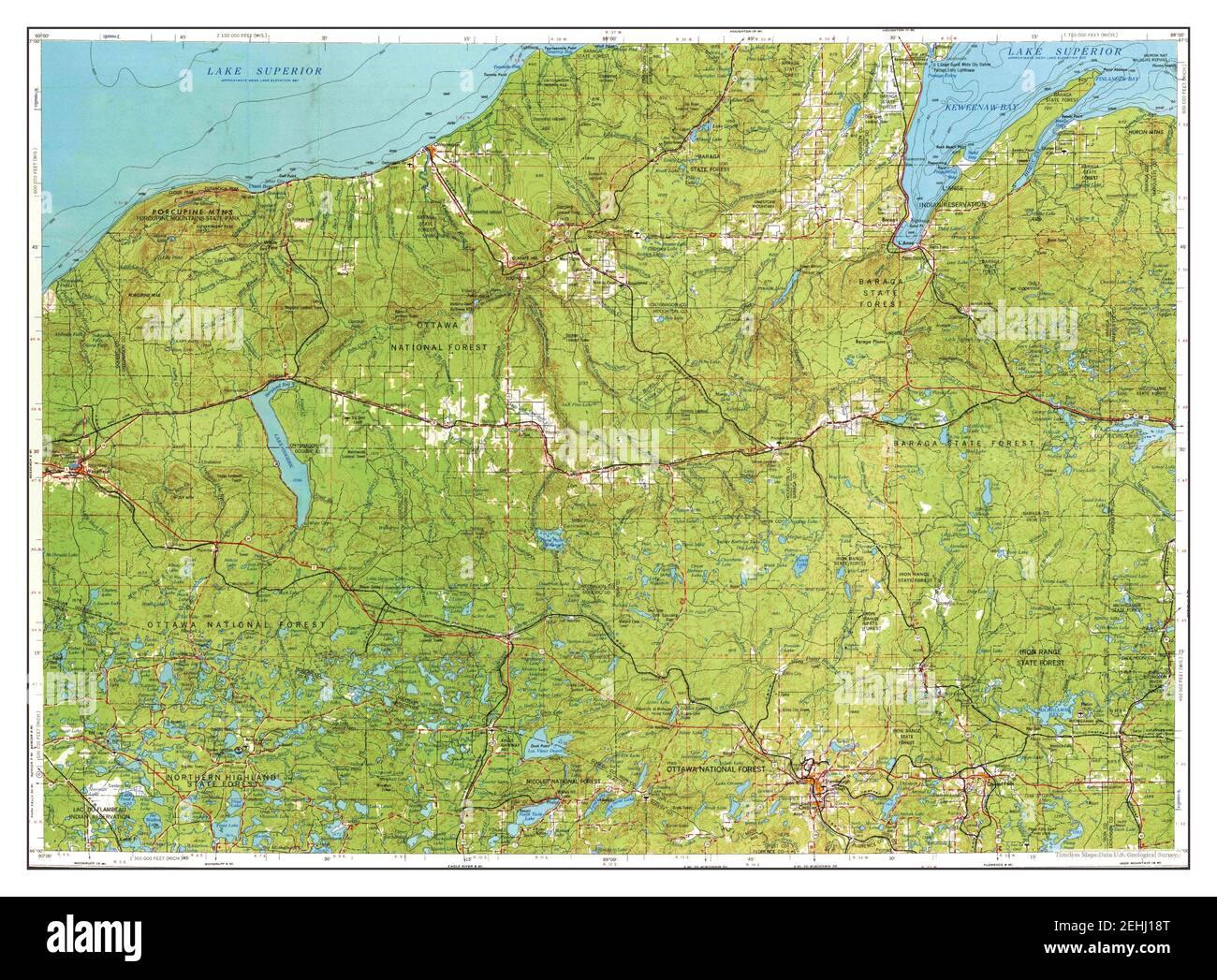 Iron River, Michigan, map 1958, 1250000, United States of America by