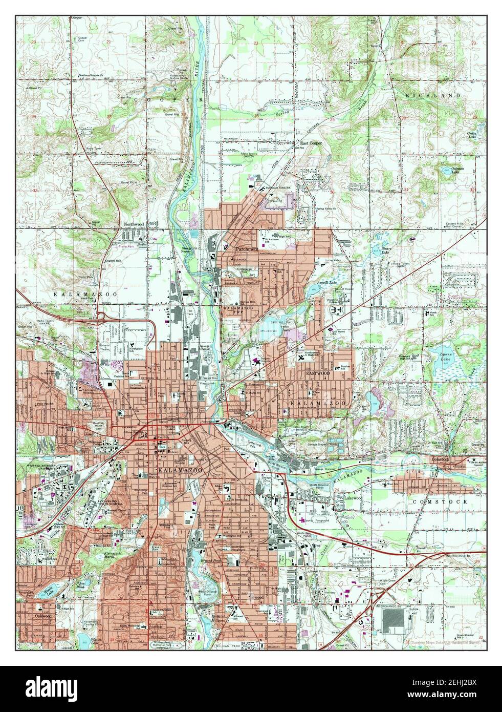 Kalamazoo, Michigan, map 1967, 1:24000, United States of America by Timeless Maps, data U.S ...