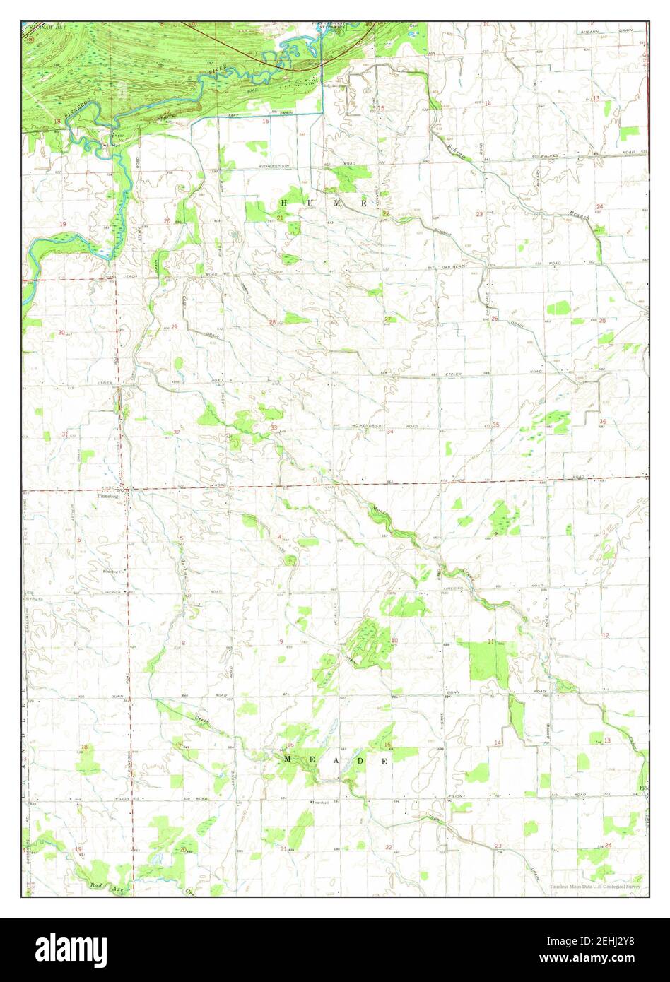 Kinde West, Michigan, map 1970, 124000, United States of America by Timeless Maps, data U.S