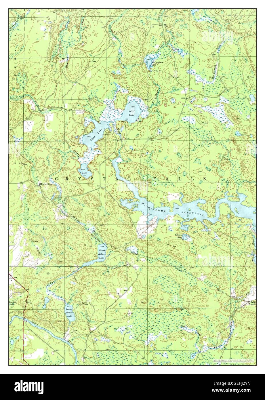 Kelso Junction, Michigan, map 1945, 124000, United States of America