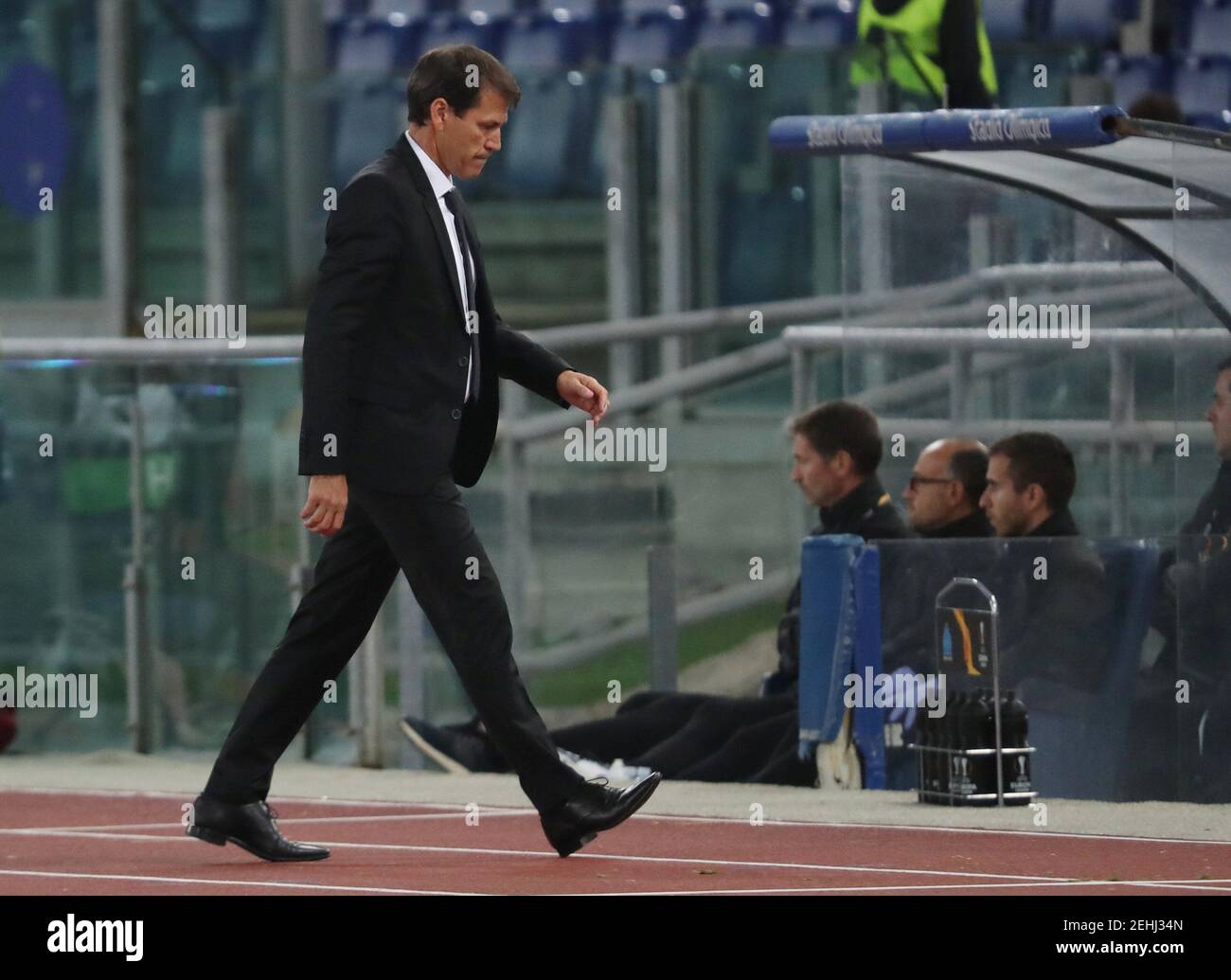 Soccer Football - Europa League - Group Stage - Group H - Lazio v Olympique de Marseille - Stadio Olimpico, Rome, Italy - November 8, 2018  Olympique de Marseille coach Rudi Garcia during the match                REUTERS/Alessandro Bianchi Stock Photo