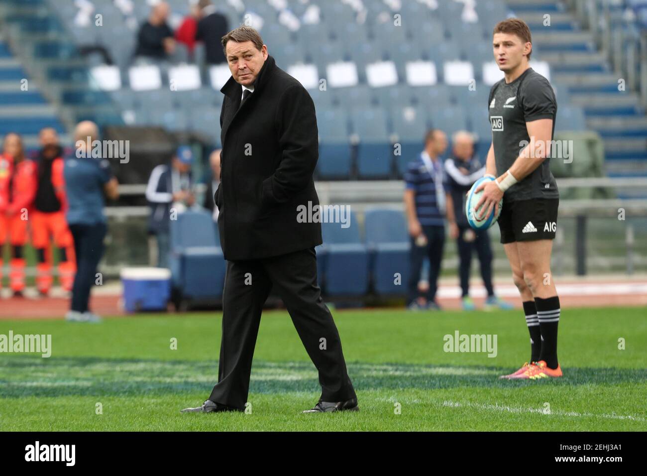 Rugby Union - Italy v New Zealand - Stadio Olimpico, Rome, Italy - November 24, 2018  New Zealand head coach Steve Hansen during the warm up before the match   REUTERS/Alessandro Bianchi Stock Photo
