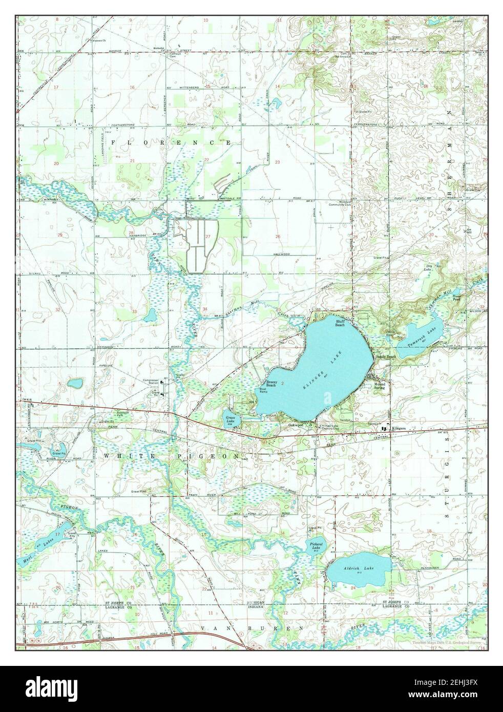 Klinger Lake, Michigan, map 1972, 124000, United States of America by