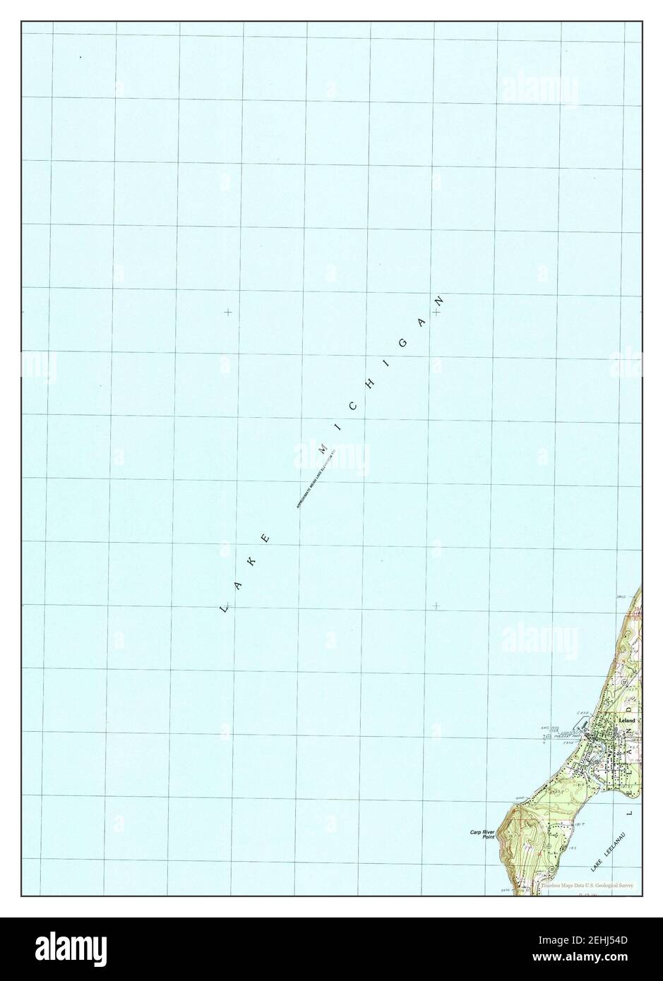 Leland, Michigan, map 1983, 125000, United States of America by