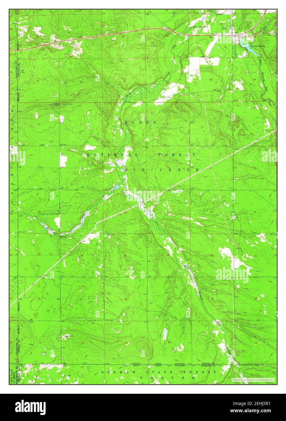 Luzerne, Michigan, map 1963, 124000, United States of America by Timeless Maps, data U.S