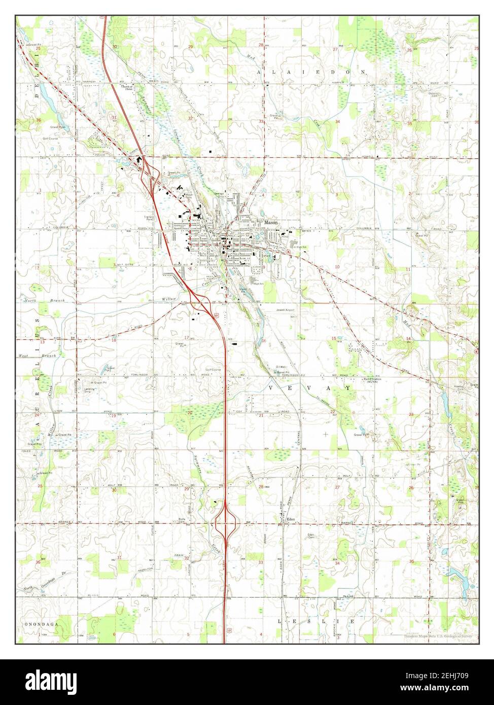 Mason, Michigan, map 1970, 124000, United States of America by