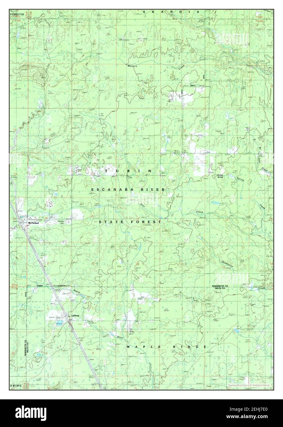 McFarland, Michigan, map 1985, 124000, United States of America by