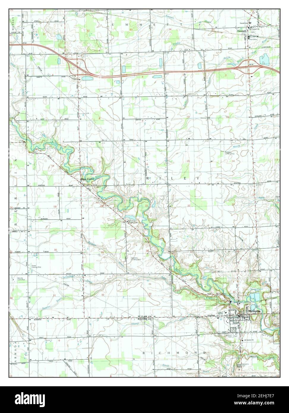 Map of memphis michigan Cut Out Stock Images & Pictures Alamy