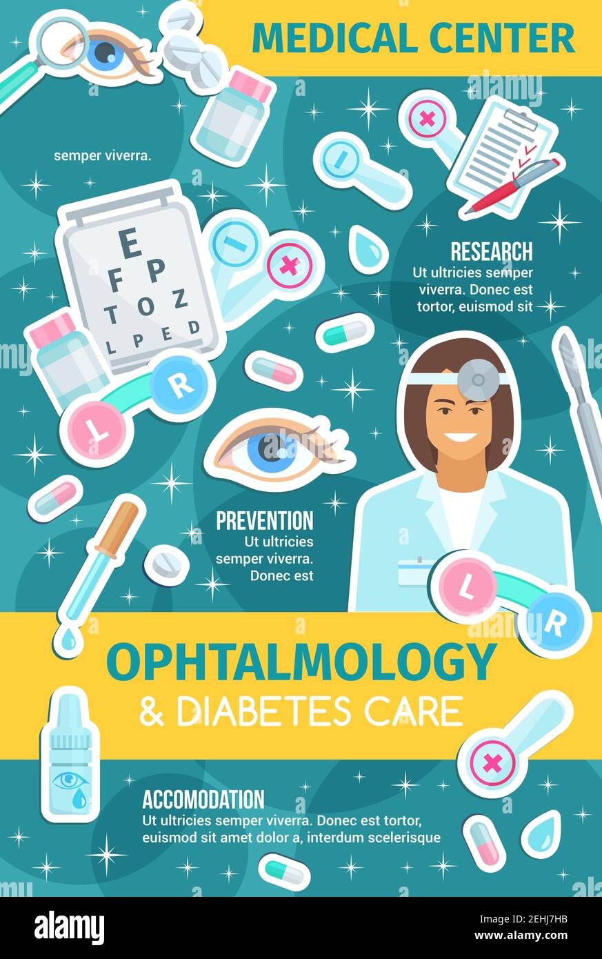 Ophthalmology clinic banner Stock Vector Images Alamy