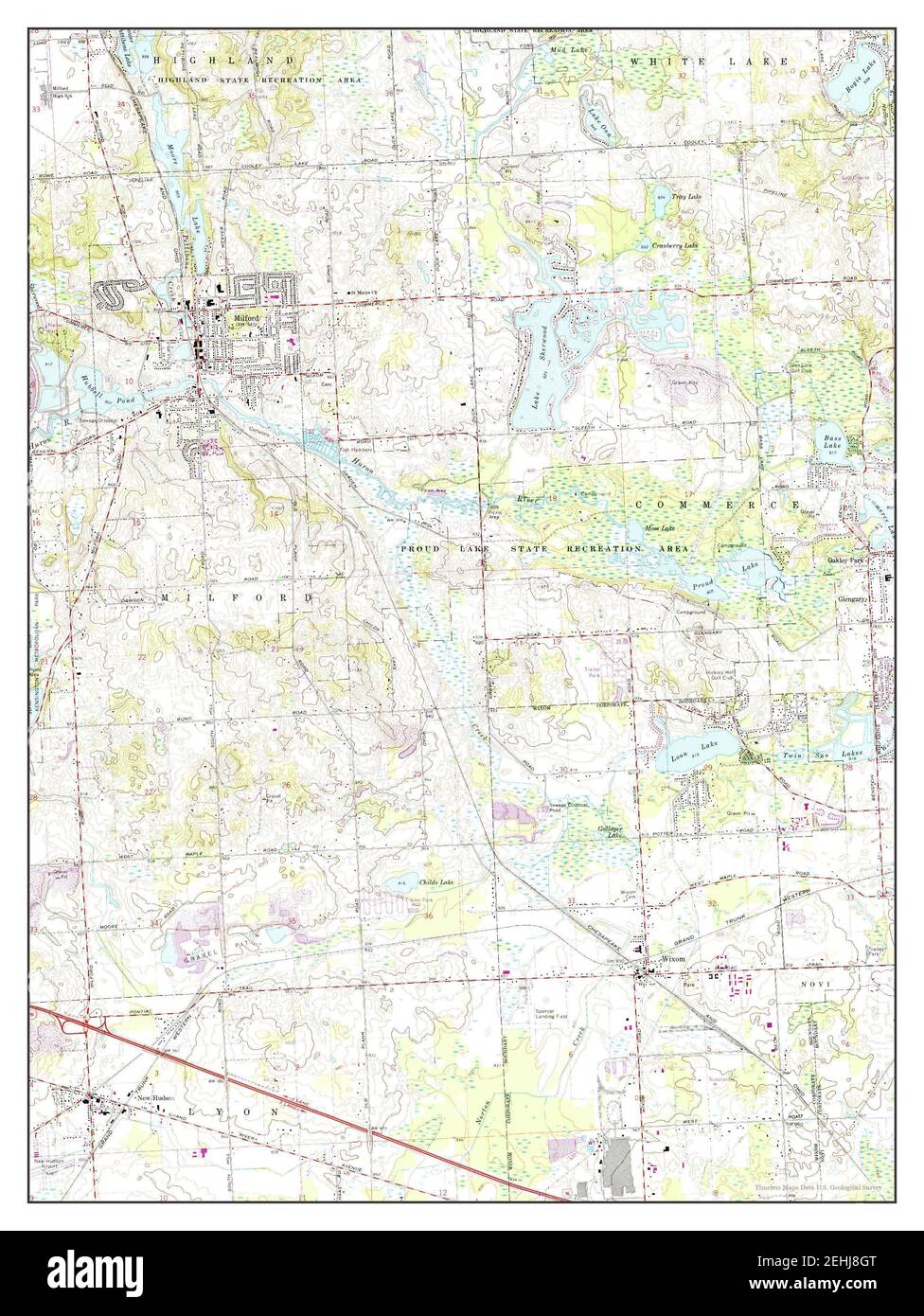 Milford, Michigan, map 1969, 124000, United States of America by Timeless Maps, data U.S