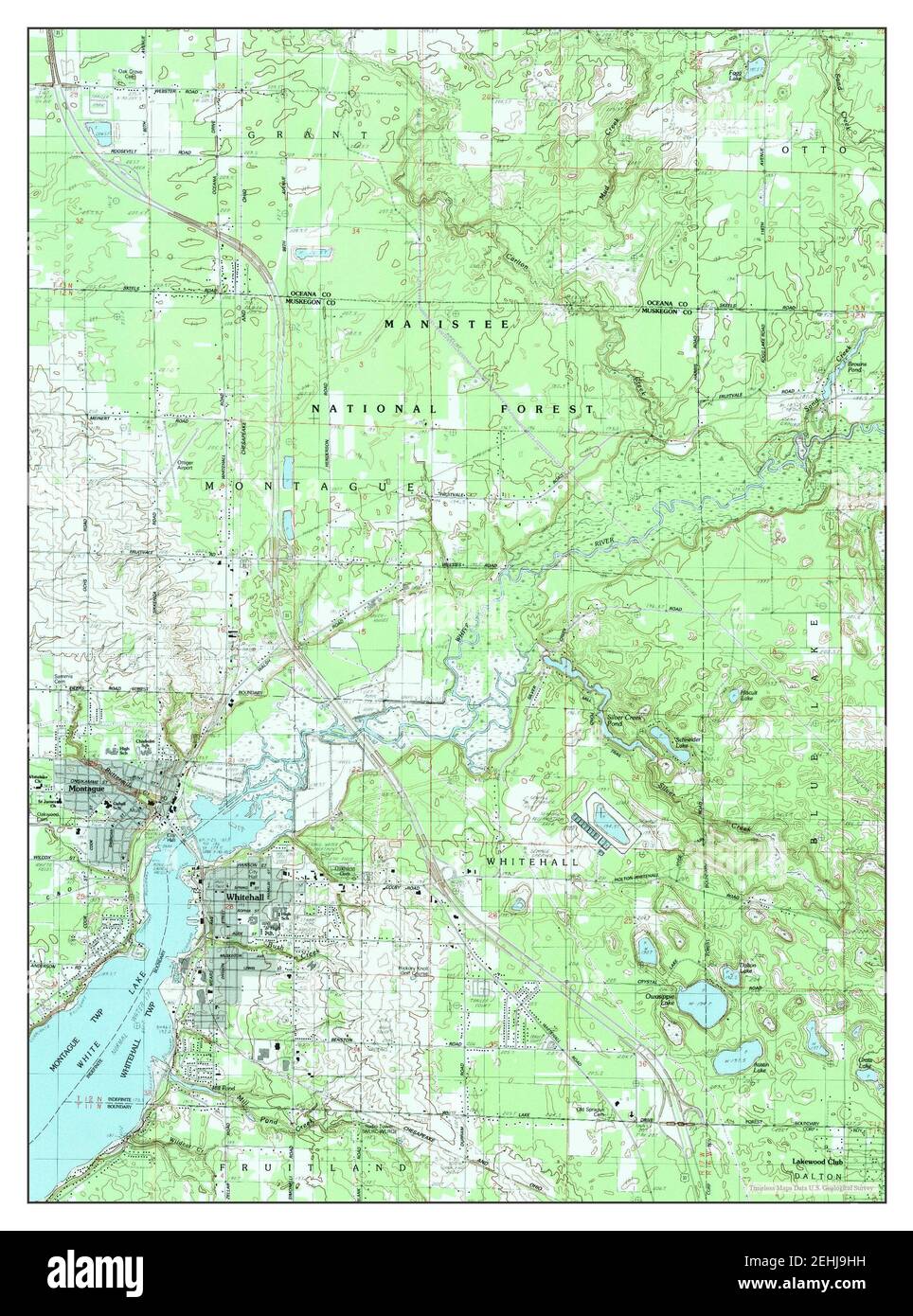 Montague, Michigan, map 1983, 125000, United States of America by Timeless Maps, data U.S