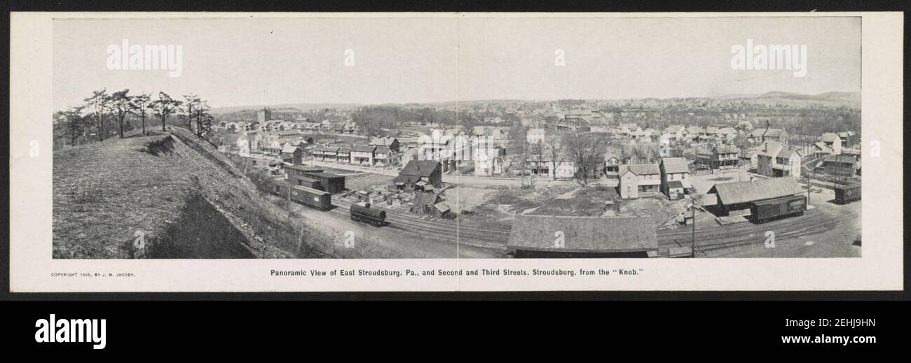 Panoramic view of East Stroudsburg, Pa., and Second and Third Streets, Stroudsburg, from the ''Knob'' Stock Photo