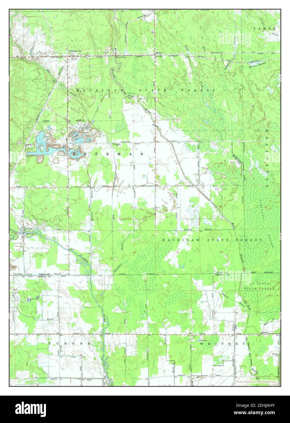 National City, Michigan, map 1966, 124000, United States of America by