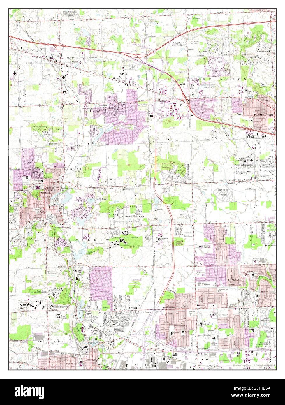 Northville, Michigan, map 1969, 1:24000, United States of America by ...