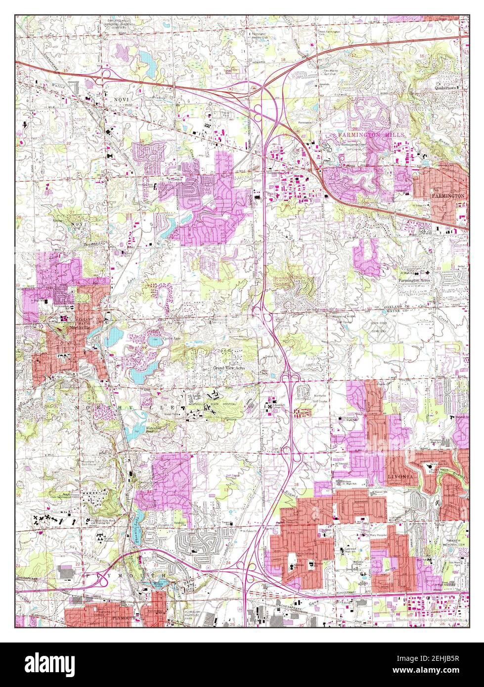Northville, Michigan, map 1969, 124000, United States of America by