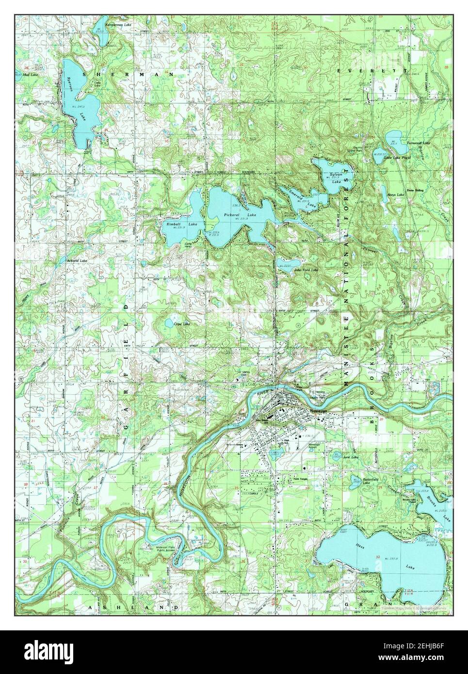 Newaygo, Michigan, map 1985, 124000, United States of America by
