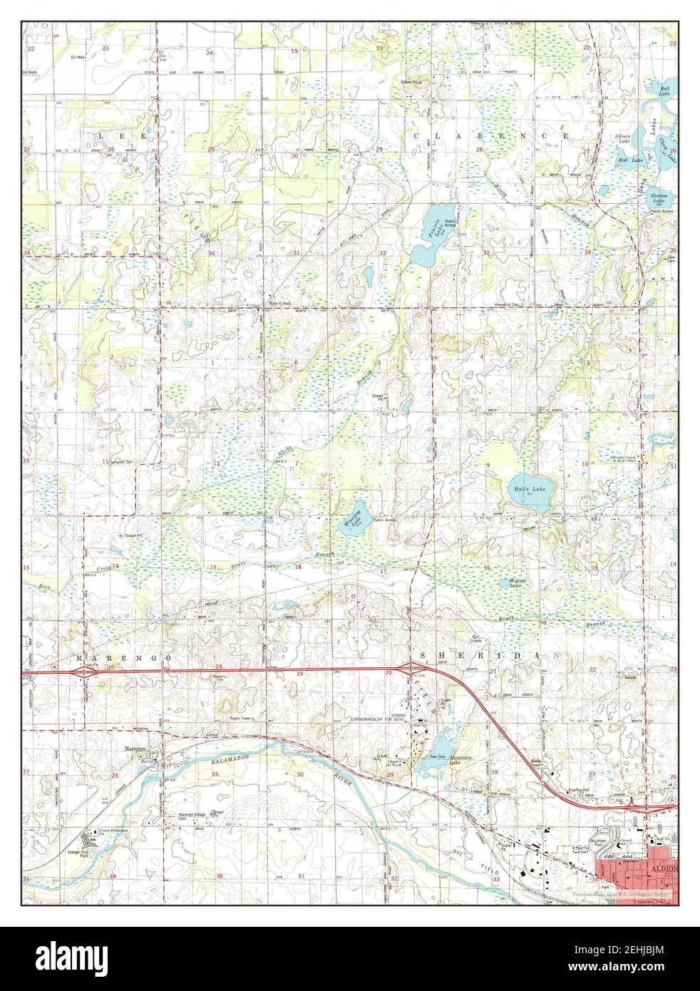 Northwest Albion, Michigan, map 1980, 124000, United States of America