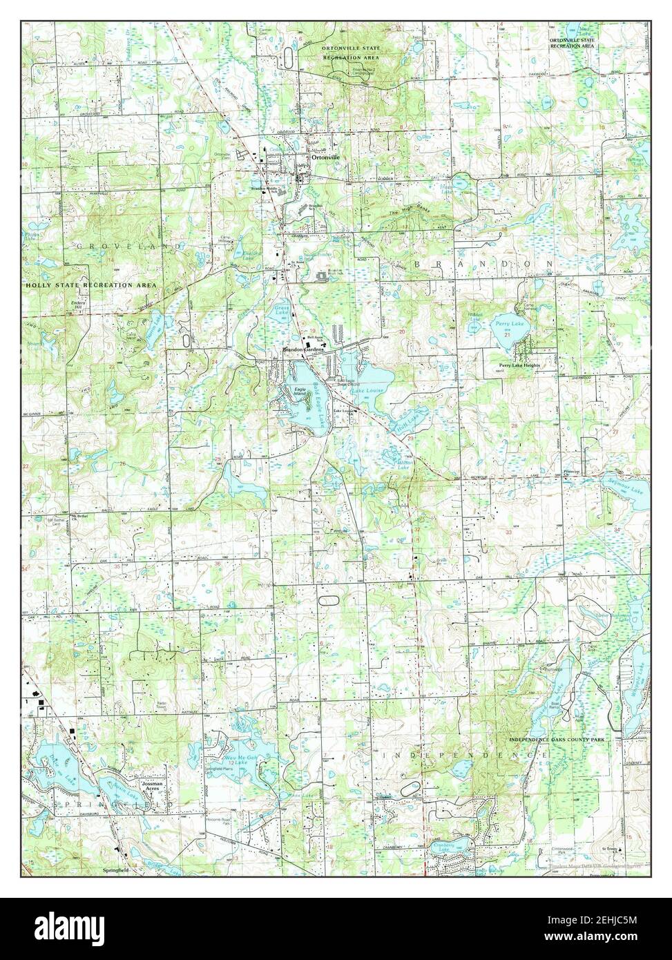 Ortonville, Michigan, map 1991, 124000, United States of America by