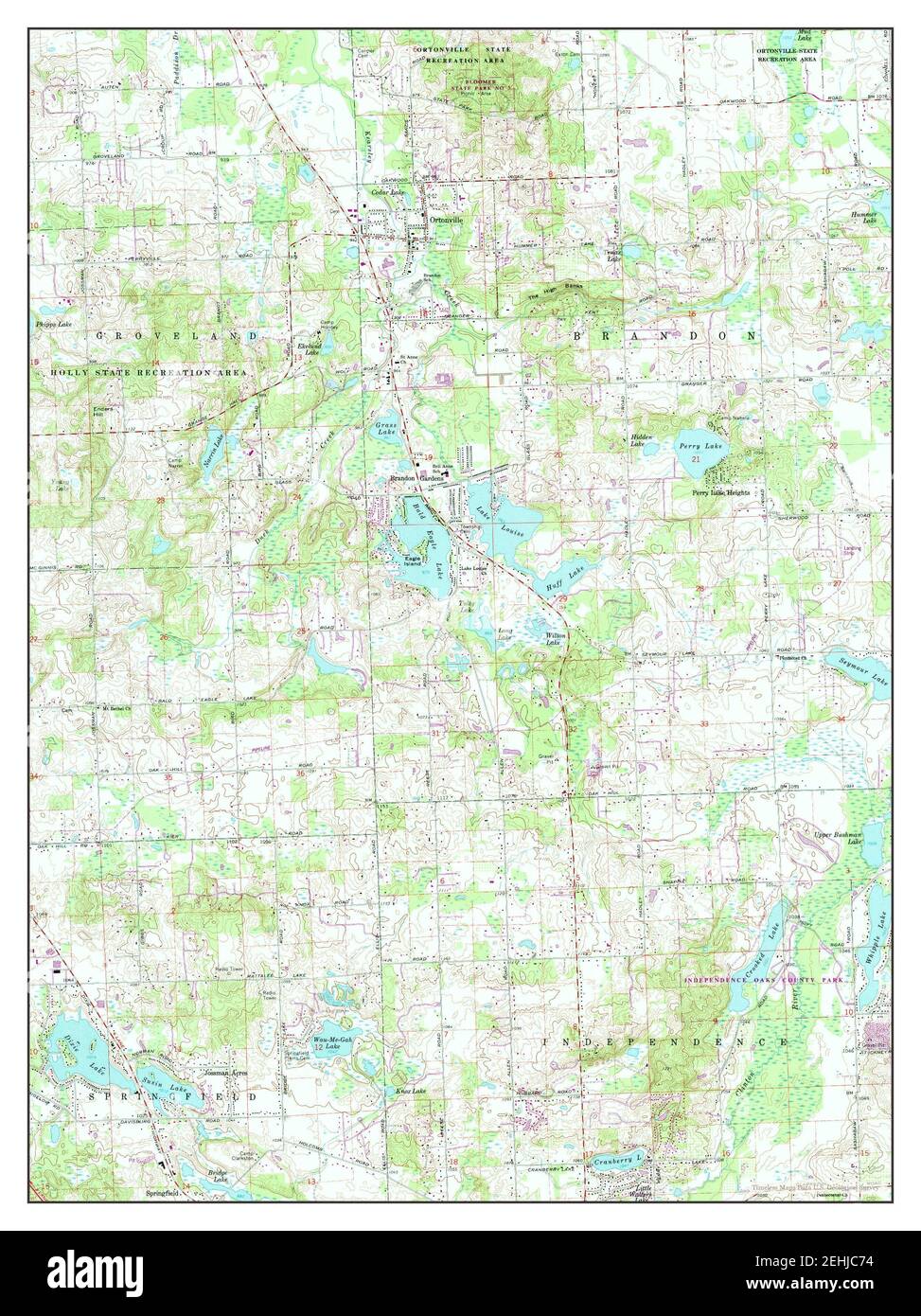 Ortonville, Michigan, map 1968, 124000, United States of America by