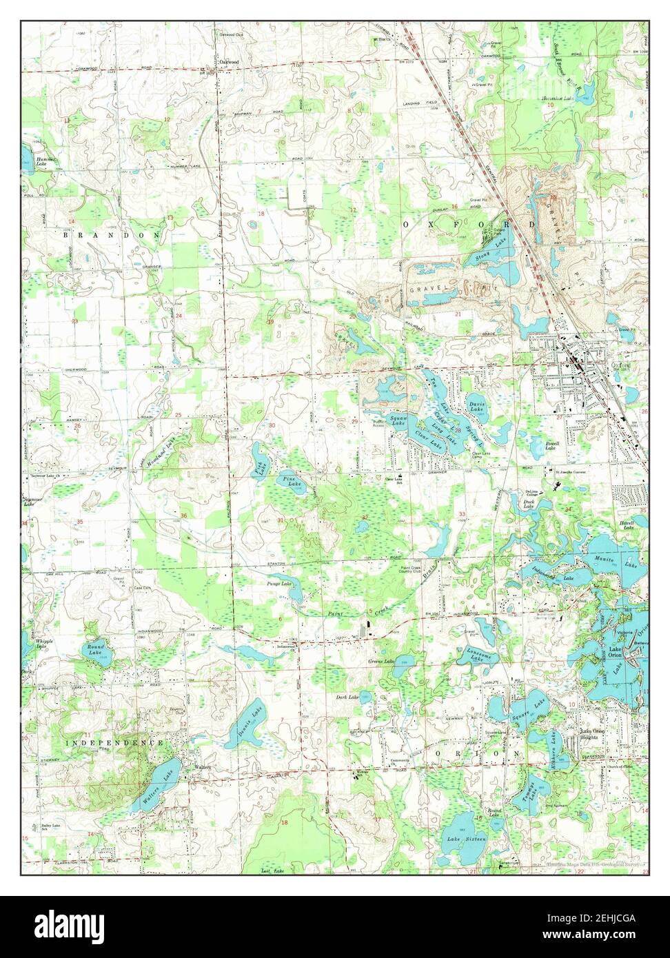 Oxford, Michigan, map 1968, 124000, United States of America by Timeless Maps, data U.S
