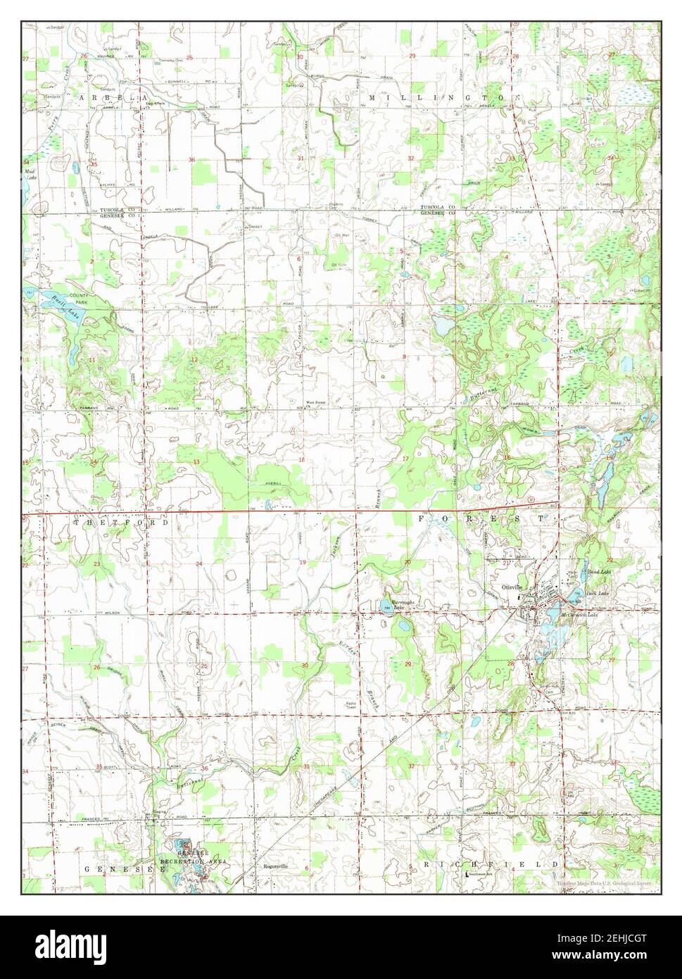 Otisville, Michigan, map 1969, 124000, United States of America by