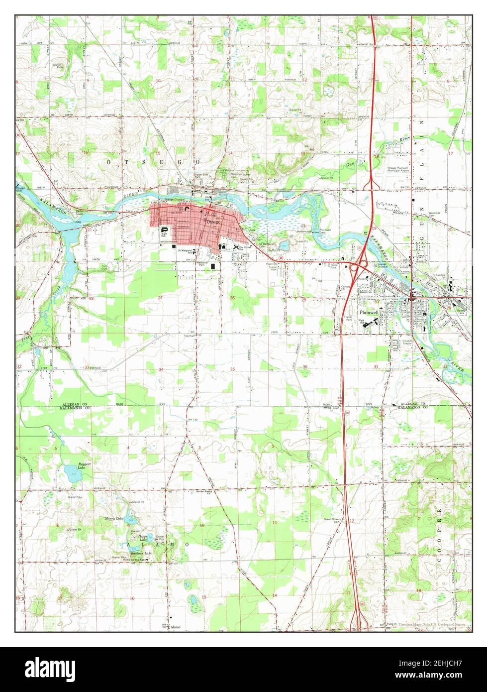 Otsego, Michigan, map 1967, 124000, United States of America by
