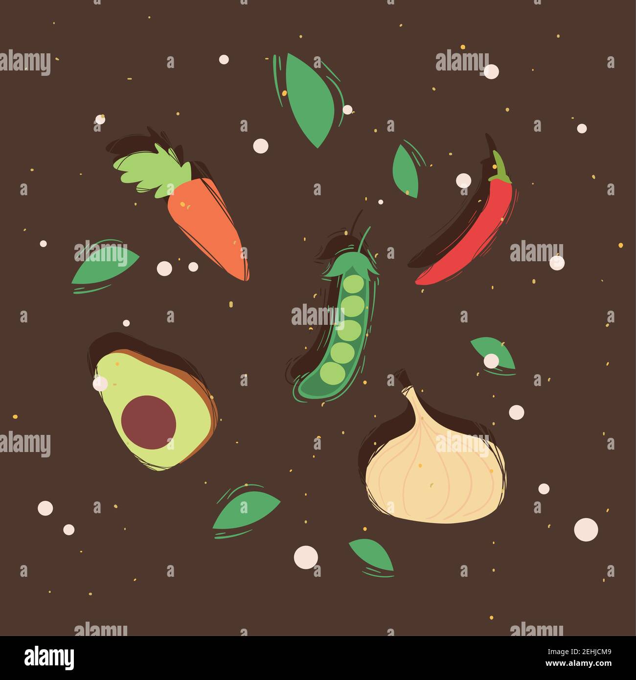 Healthy and organic food icon set design, eco bio and fresh theme ...