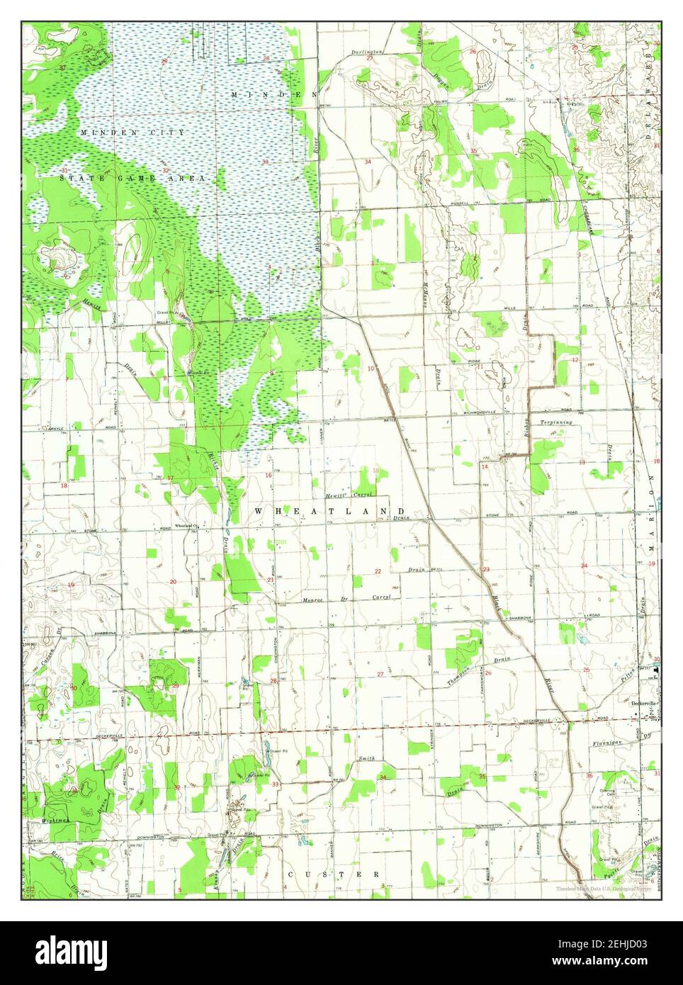 Palms, Michigan, map 1963, 124000, United States of America by