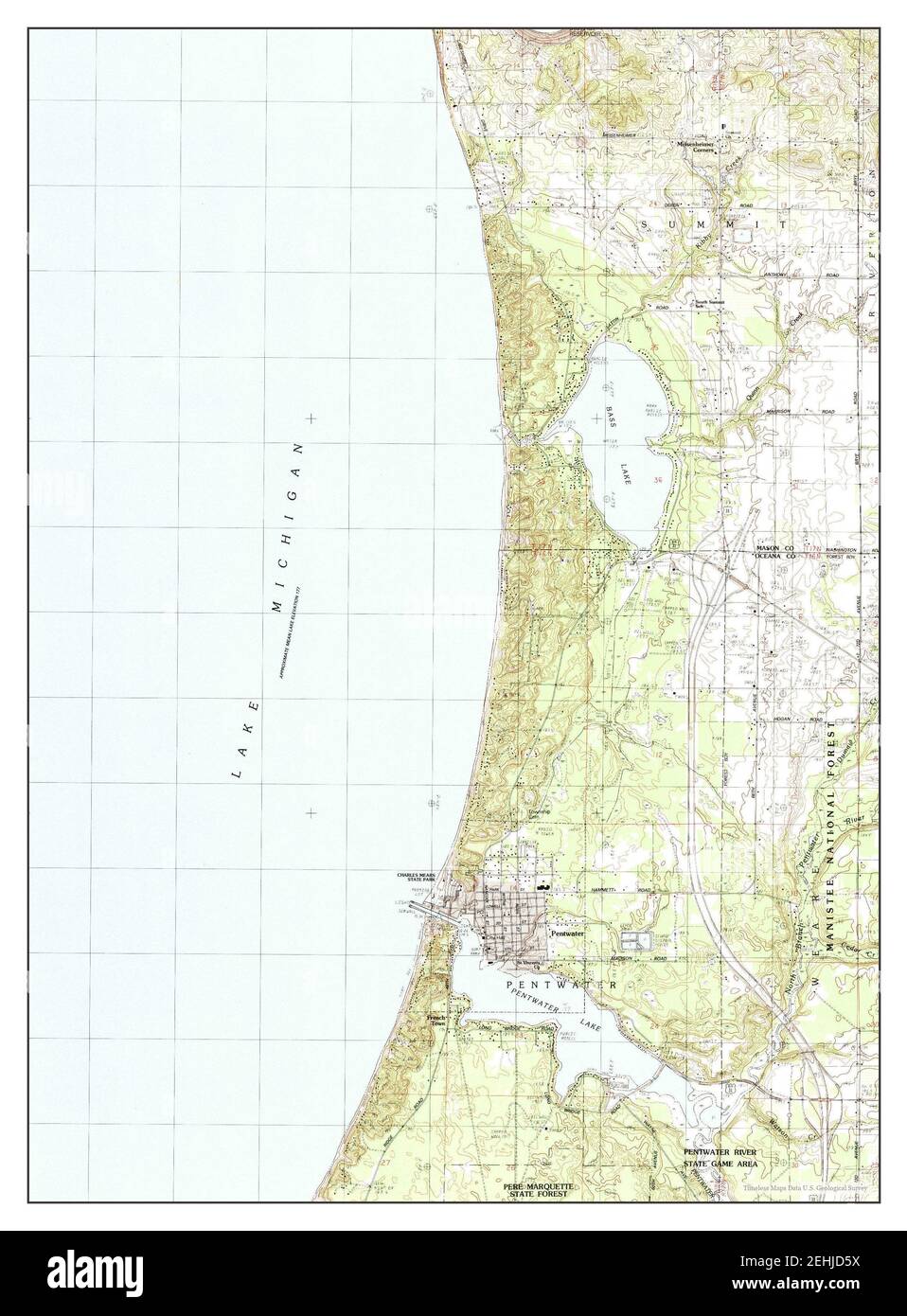 Pentwater map hires stock photography and images Alamy