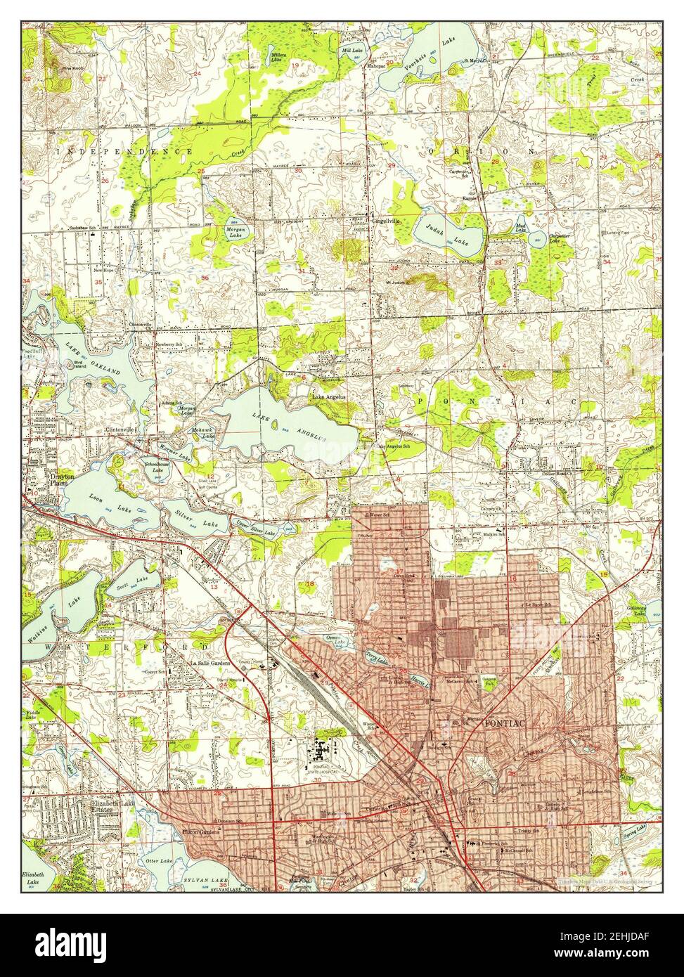 Pontiac michigan map Cut Out Stock Images & Pictures Alamy