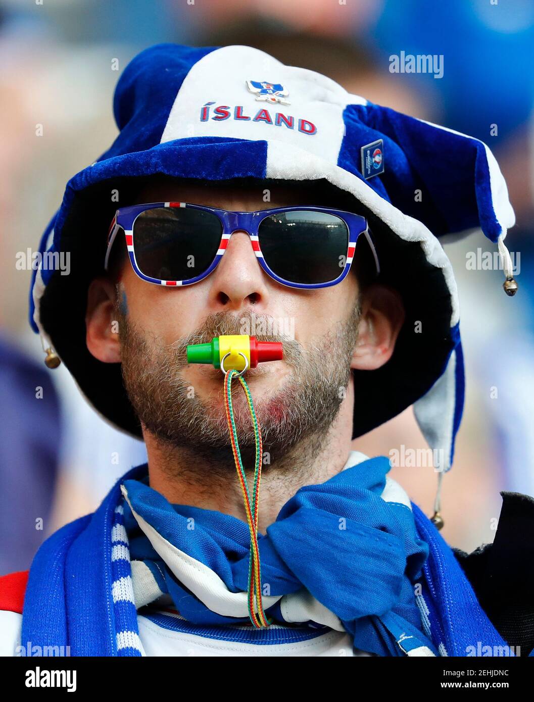 Football Soccer - England v Iceland - EURO 2016 - Round of 16 - Stade de Nice, Nice, France - 27/6/16  Iceland fan before the match  REUTERS/Michael Dalder  Livepic Stock Photo