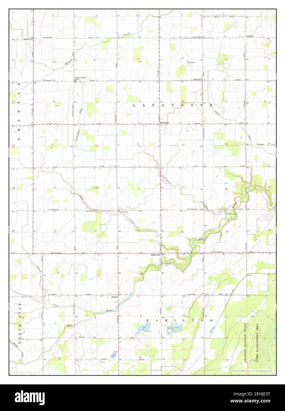 Rathbone, Michigan, map 1973, 1:24000, United States of America by ...