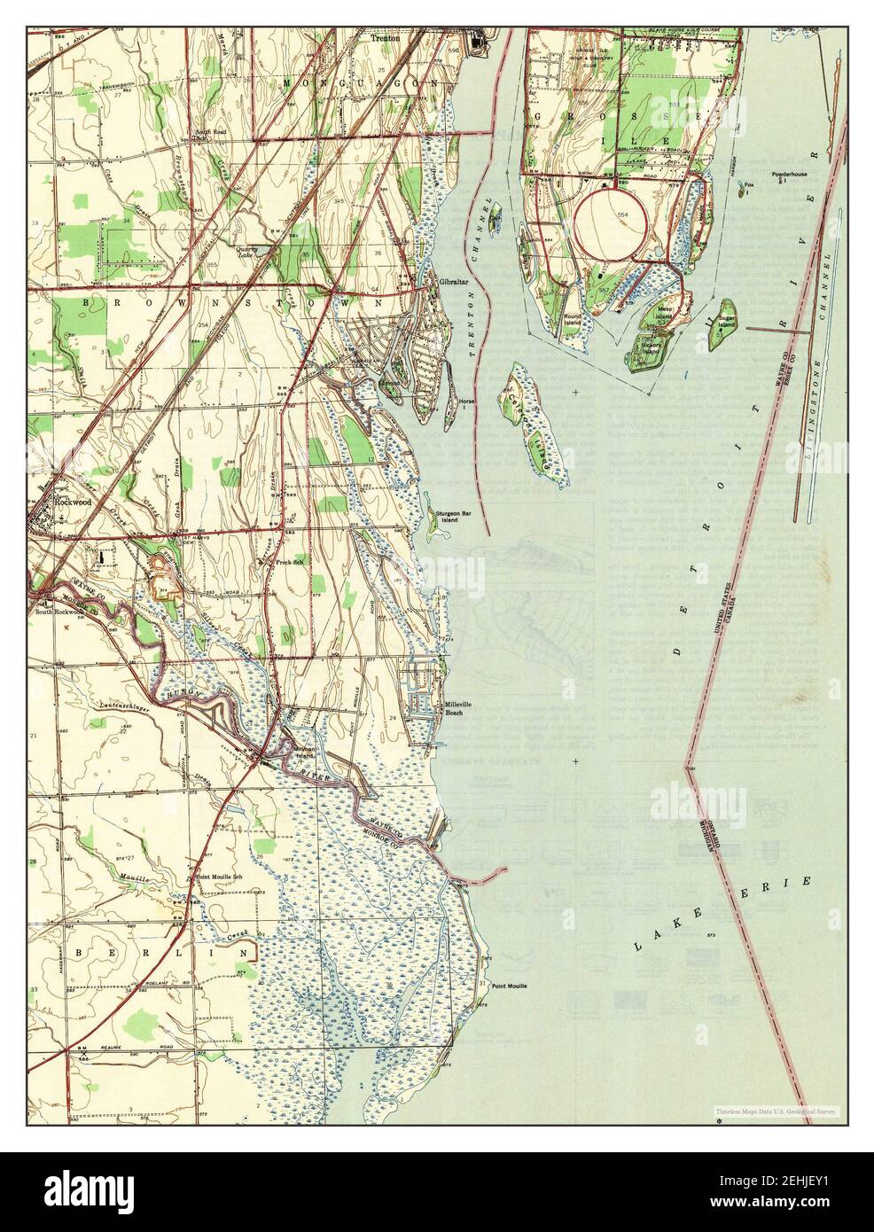 Us 12 Michigan Map Rockwood, Michigan, Map 1942, 1:24000, United States Of America By Timeless  Maps, Data U.s. Geological Survey Stock Photo - Alamy