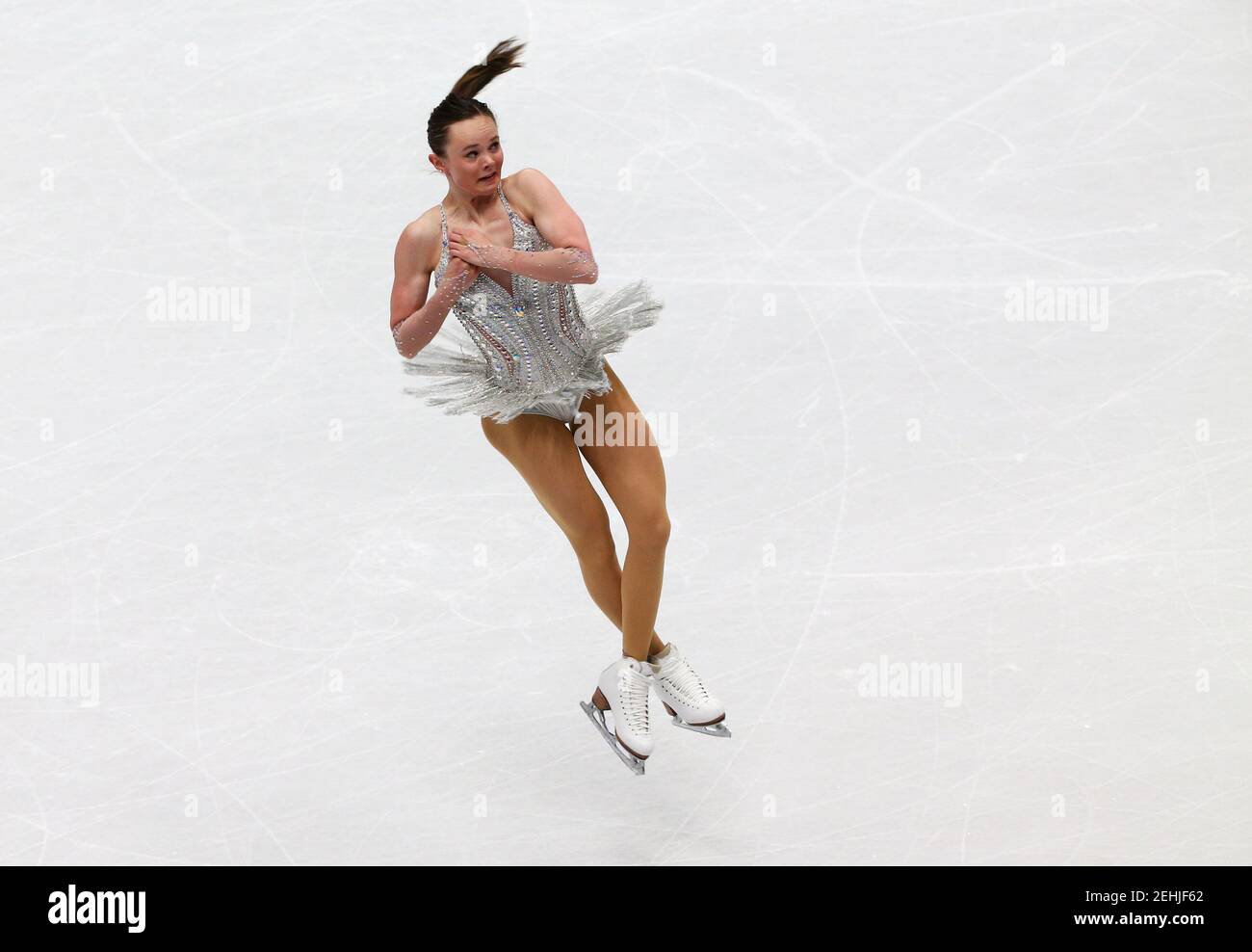Figure Skating - World Figure Skating Championships - The Mediolanum Forum, Milan, Italy - March 21, 2018   Mariah Bell of the U.S. during the Ladies Short Programme   REUTERS/Alessandro Bianchi Stock Photo