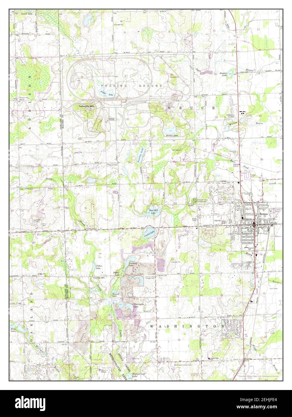 Romeo, Michigan, map 1968, 124000, United States of America by