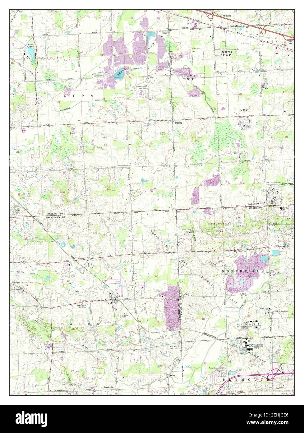 Salem, Michigan, map 1969, 124000, United States of America by Timeless Maps, data U.S